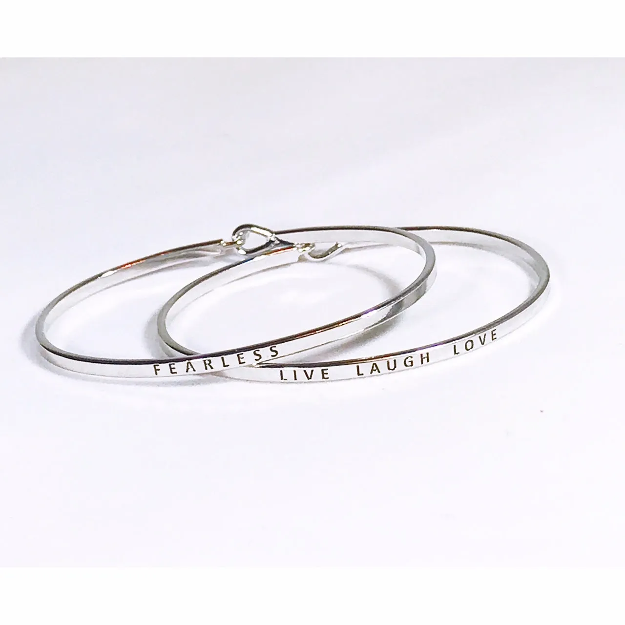 Silver Tone Inspiration Bracelets