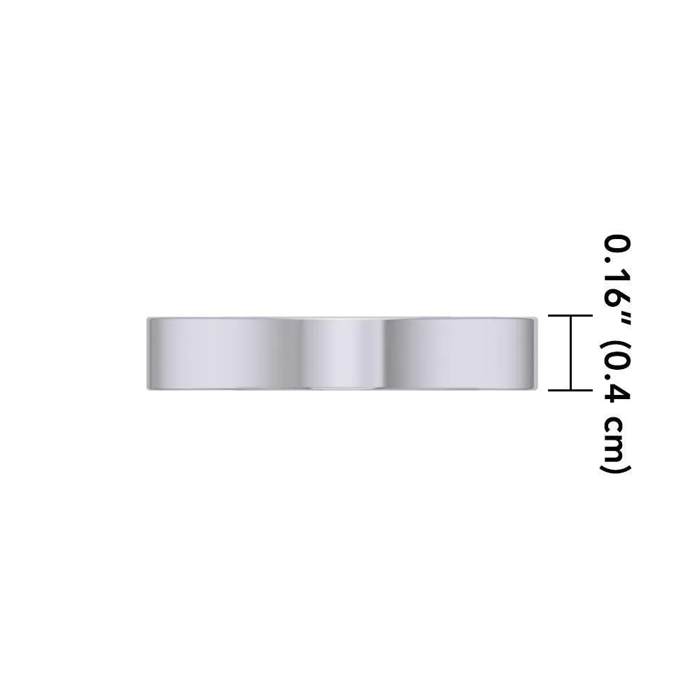Silver Wedding Band RingTRI1168