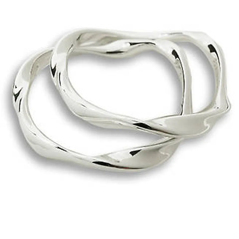 Simon Sebbag Wavy Twisty Sterling Silver 925 Bracelet Bangle B1225