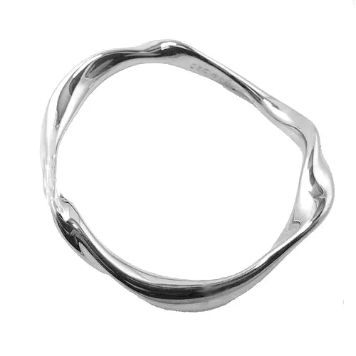 Simon Sebbag Wavy Twisty Sterling Silver 925 Bracelet Bangle B1225