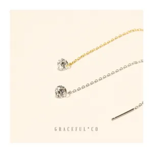 Simple Diamond Threader Earrings