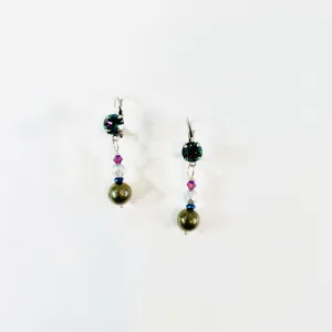 Simple Drop Earrings featuring Aqua Volcano