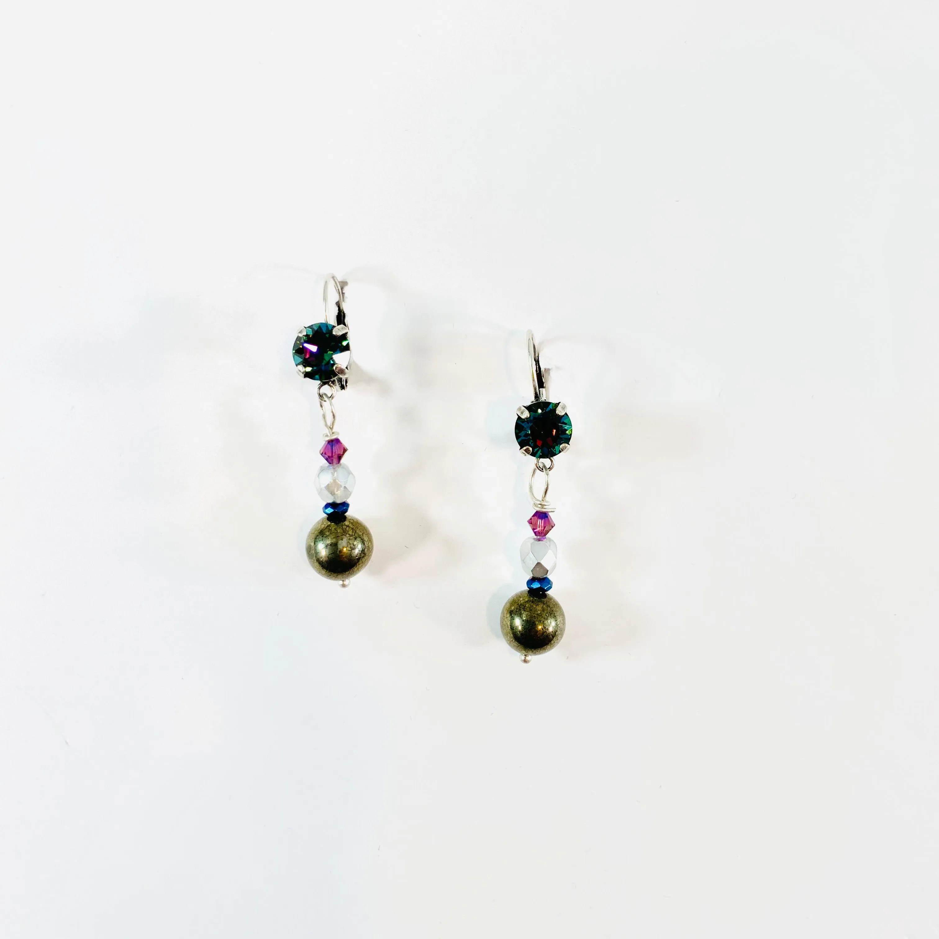 Simple Drop Earrings featuring Aqua Volcano
