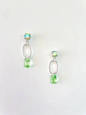 Simple Drop Peridot Earrings