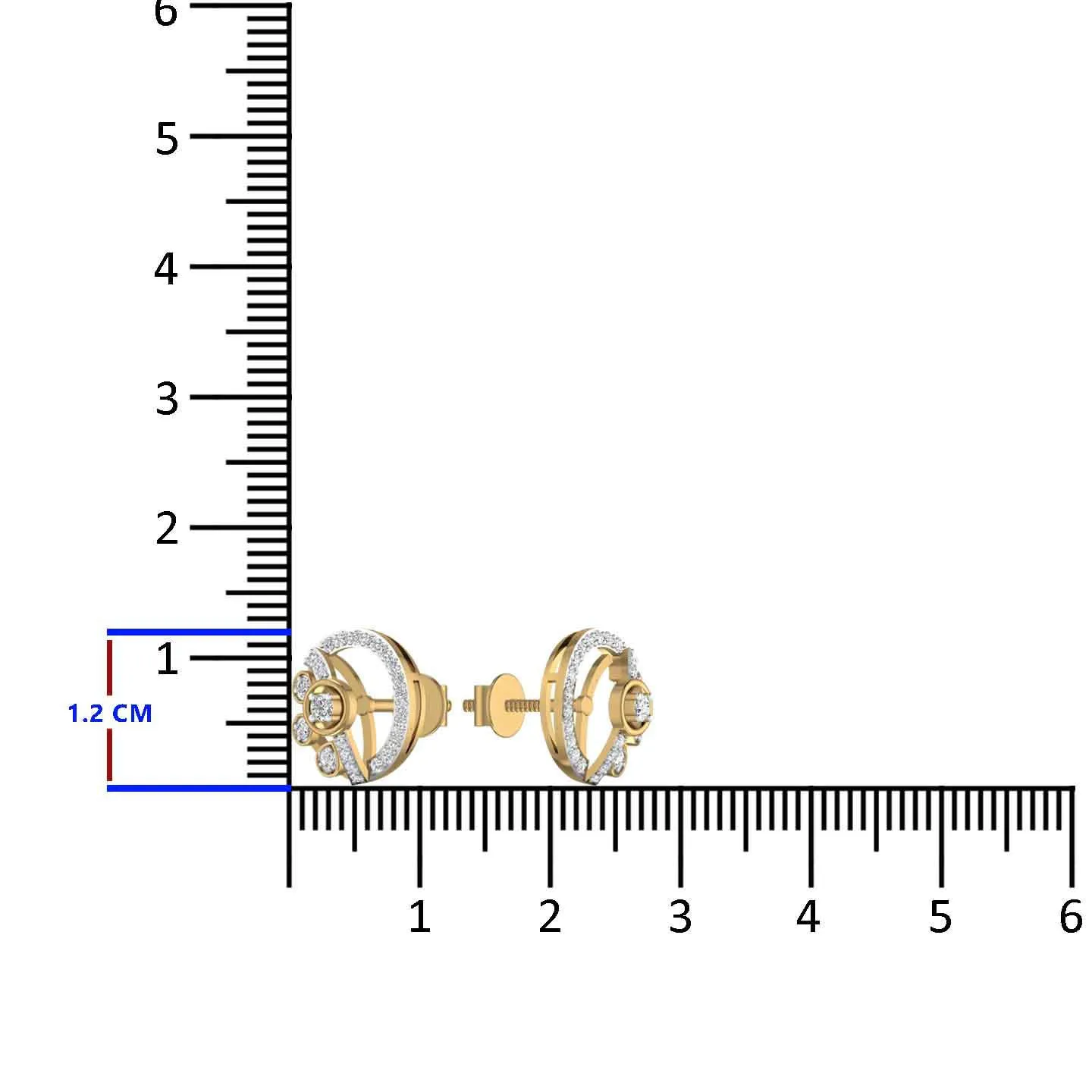 Simple Round Diamond Stud Earrings