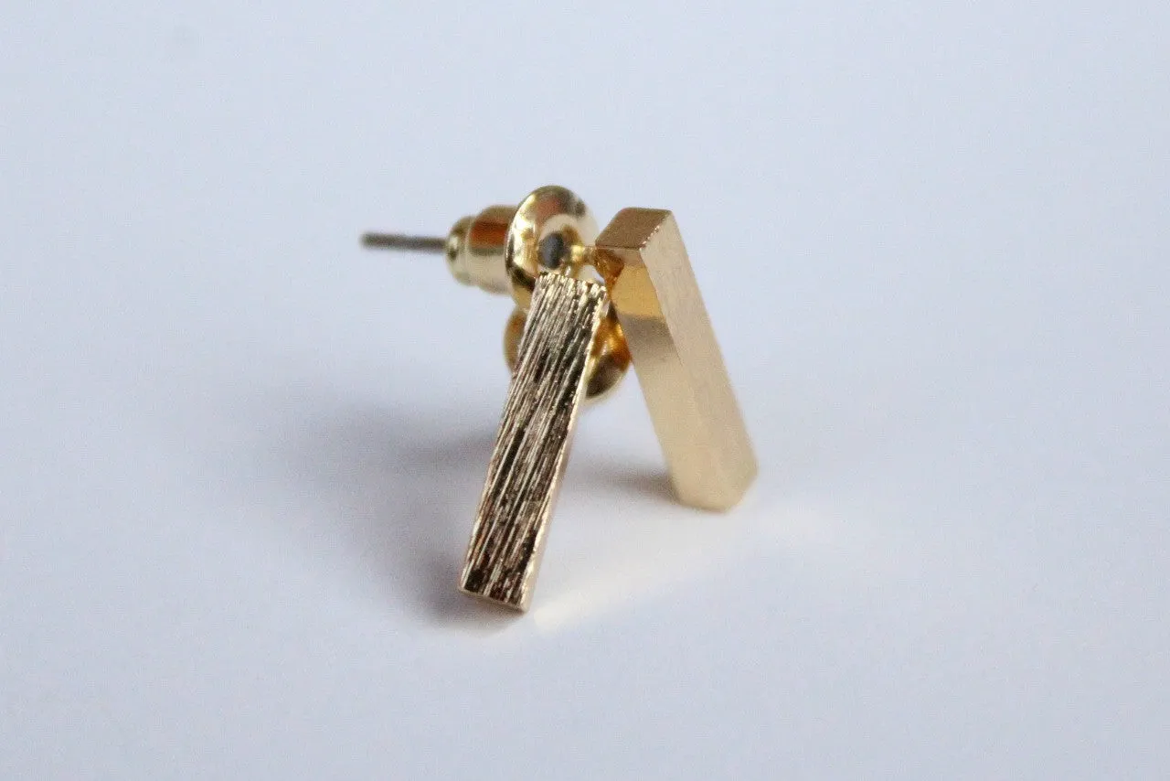 Slim Gold Bar Earrings
