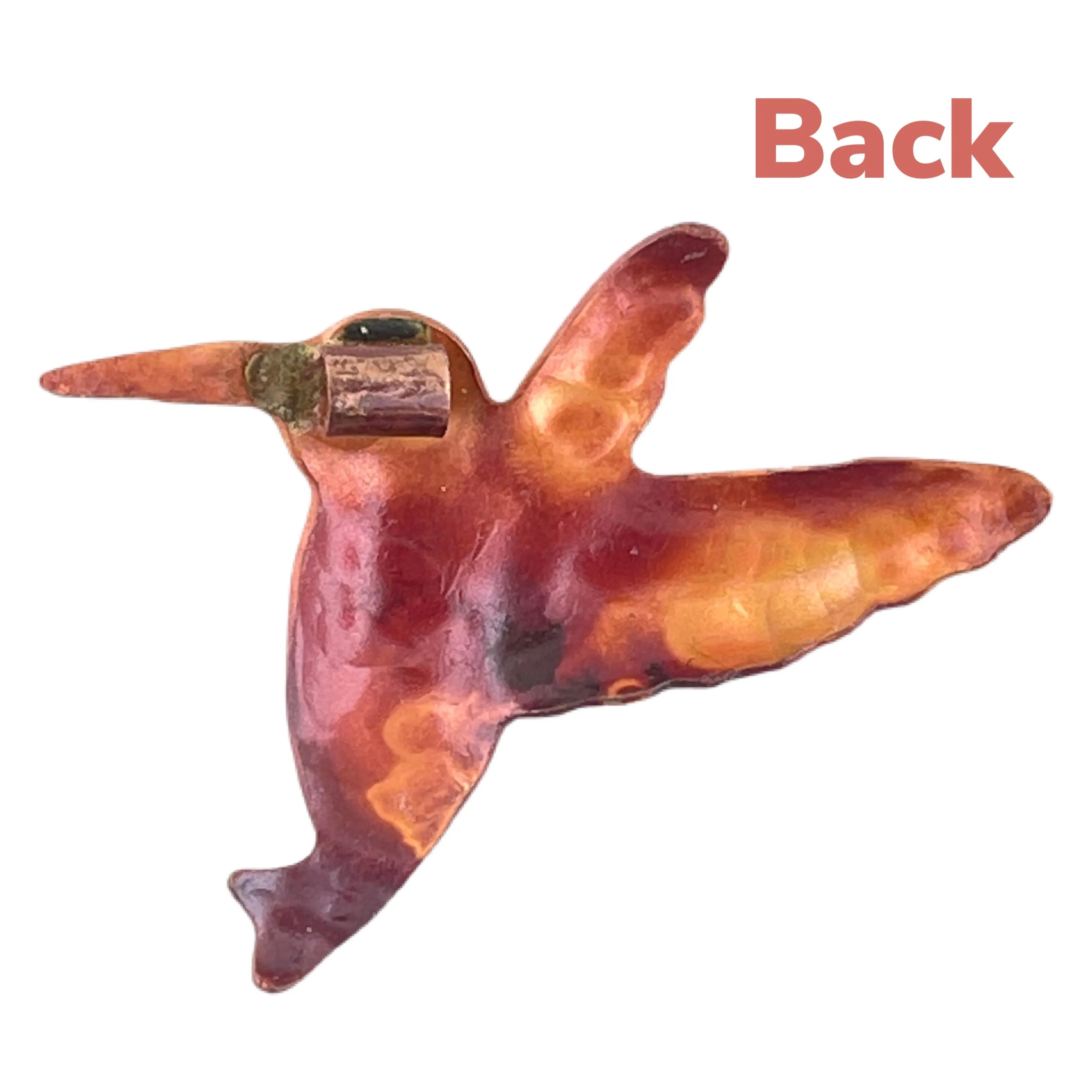 Small Copper Hummingbird Pendant