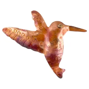 Small Copper Hummingbird Pendant