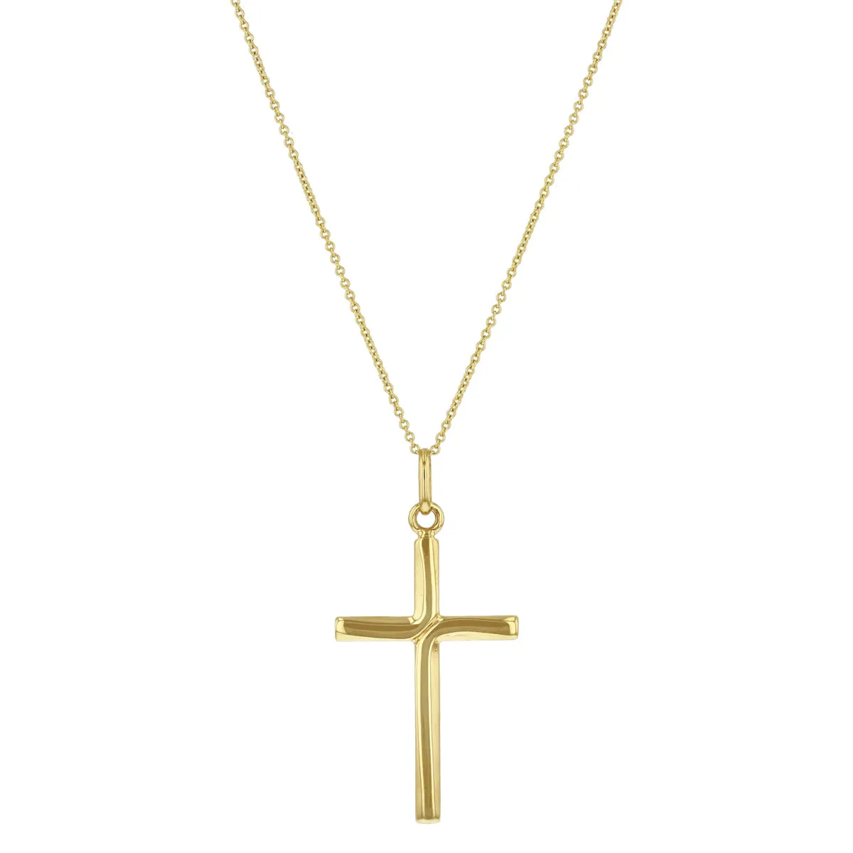 Soleil Collection Twisted Cross Pendant | 9K Solid Yellow Gold