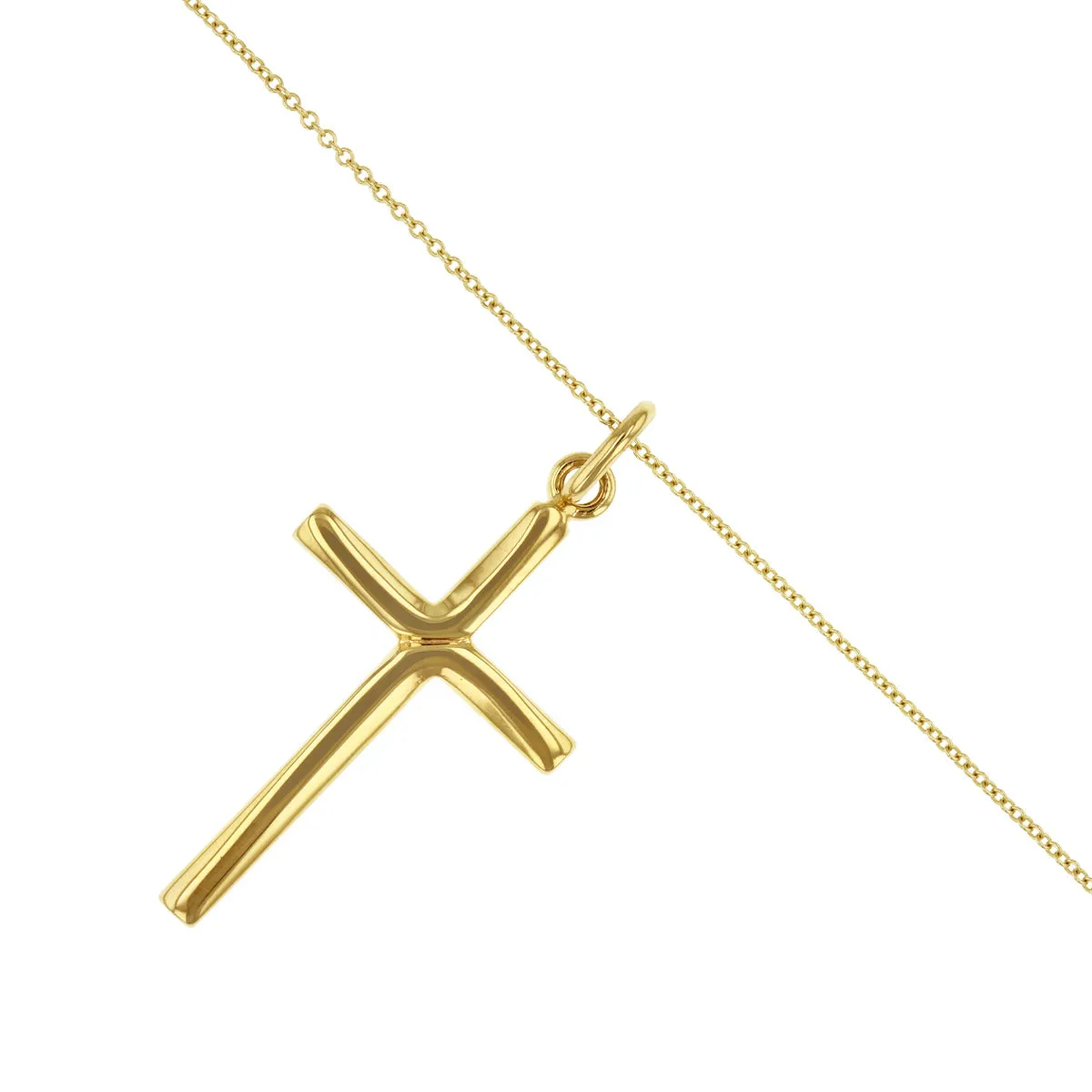 Soleil Collection Twisted Cross Pendant | 9K Solid Yellow Gold