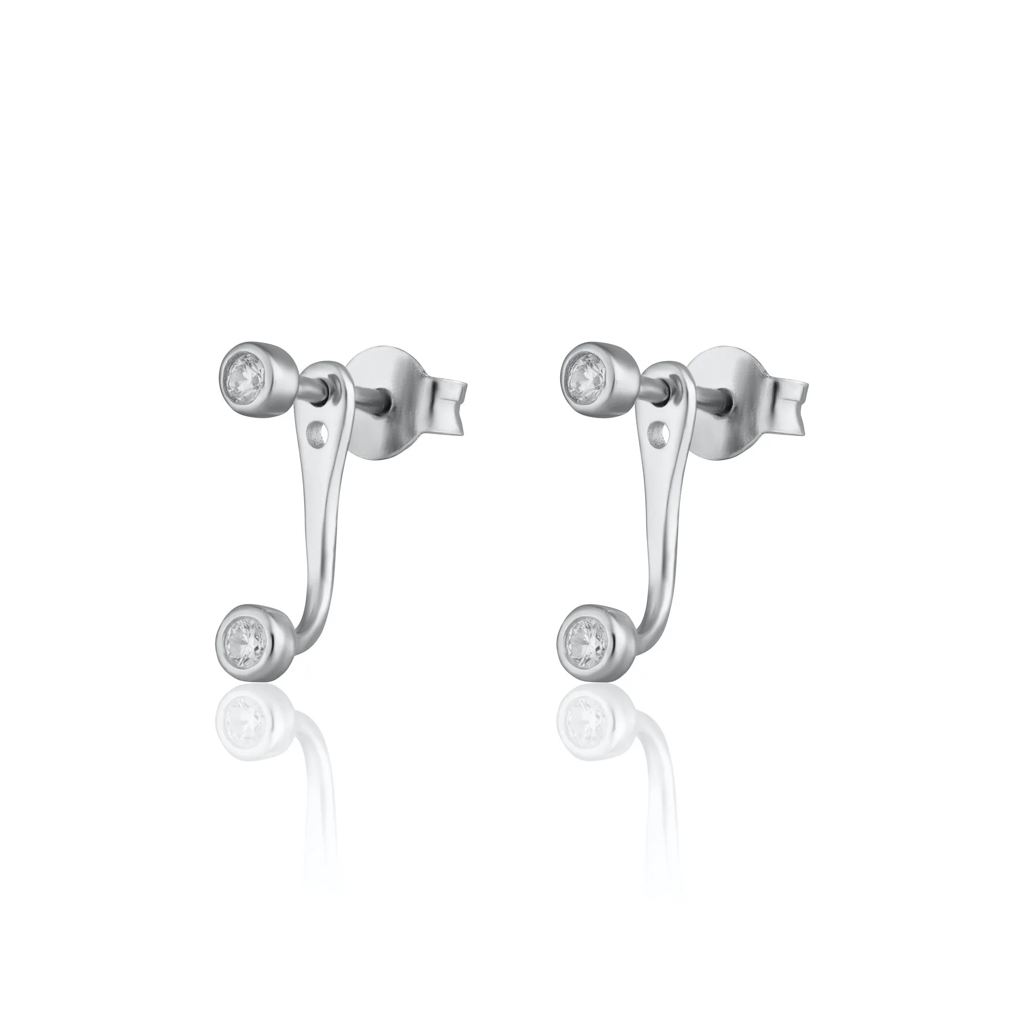 Sparkle Dot Ear Jacket Stud Earrings