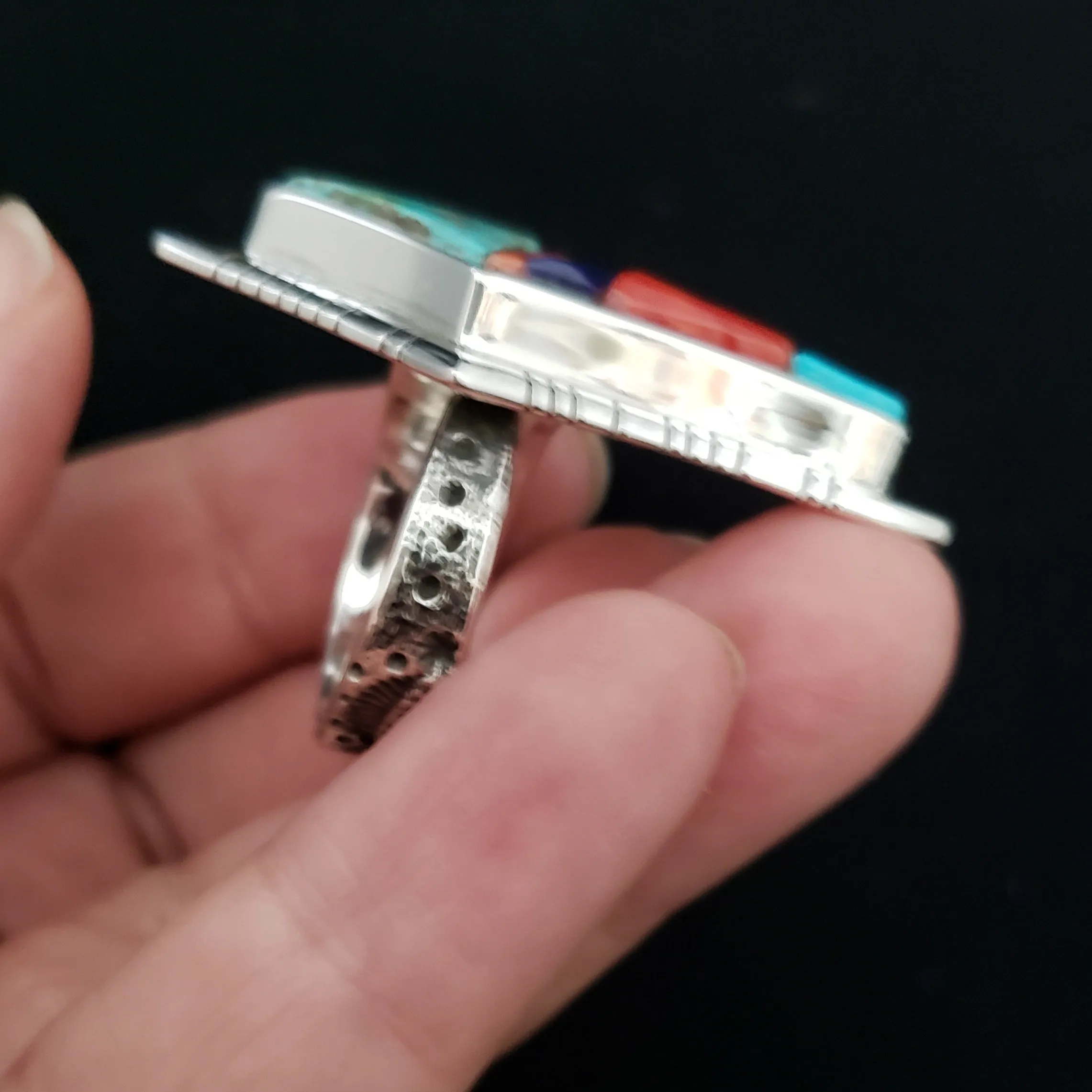 Stunning Inlay Ring - Adjustable
