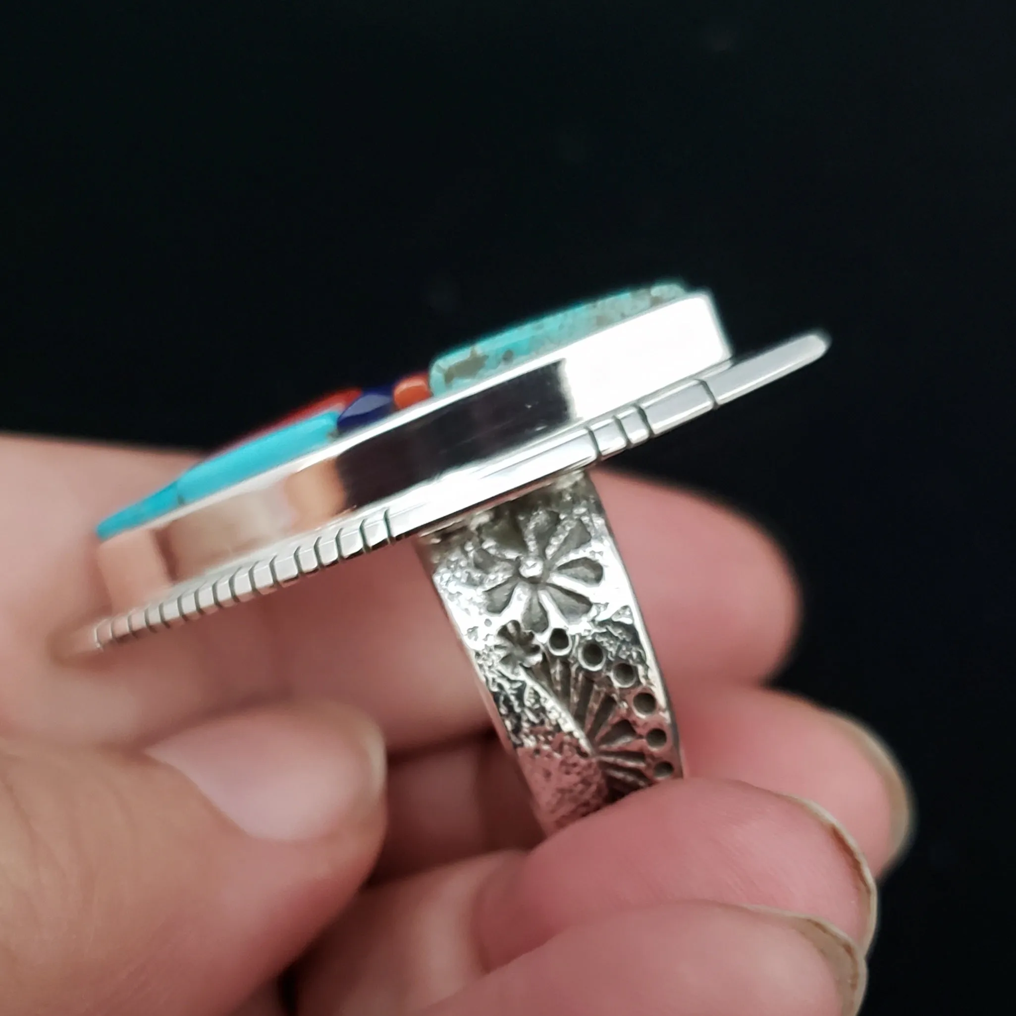 Stunning Inlay Ring - Adjustable