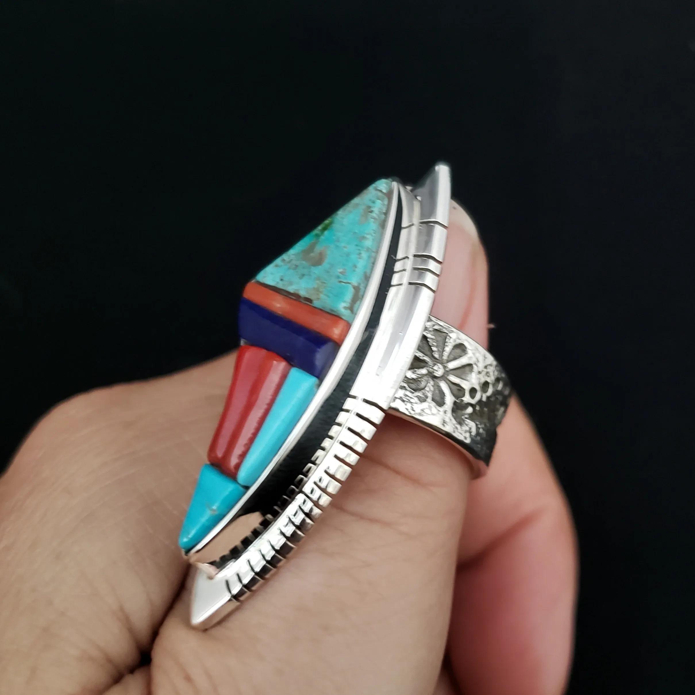 Stunning Inlay Ring - Adjustable