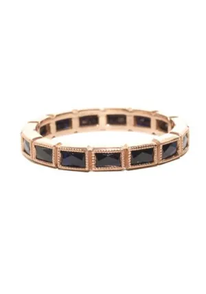 Sylva & Cie French Cut Sapphire Band