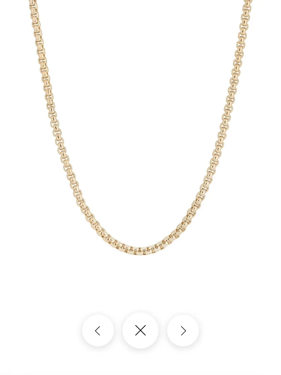 Thin Luciana Box Chain in Gold 18"