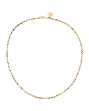 Thin Luciana Box Chain in Gold 18"