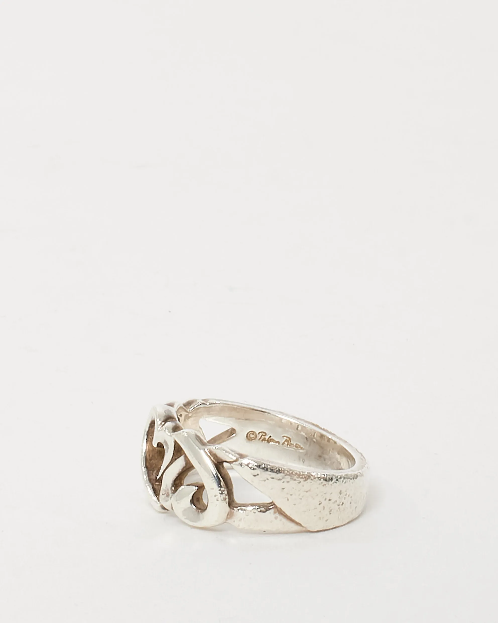 Tiffany & Co. 925 Sterling Silver Paloma Picasso 3 Heart Ring - 7