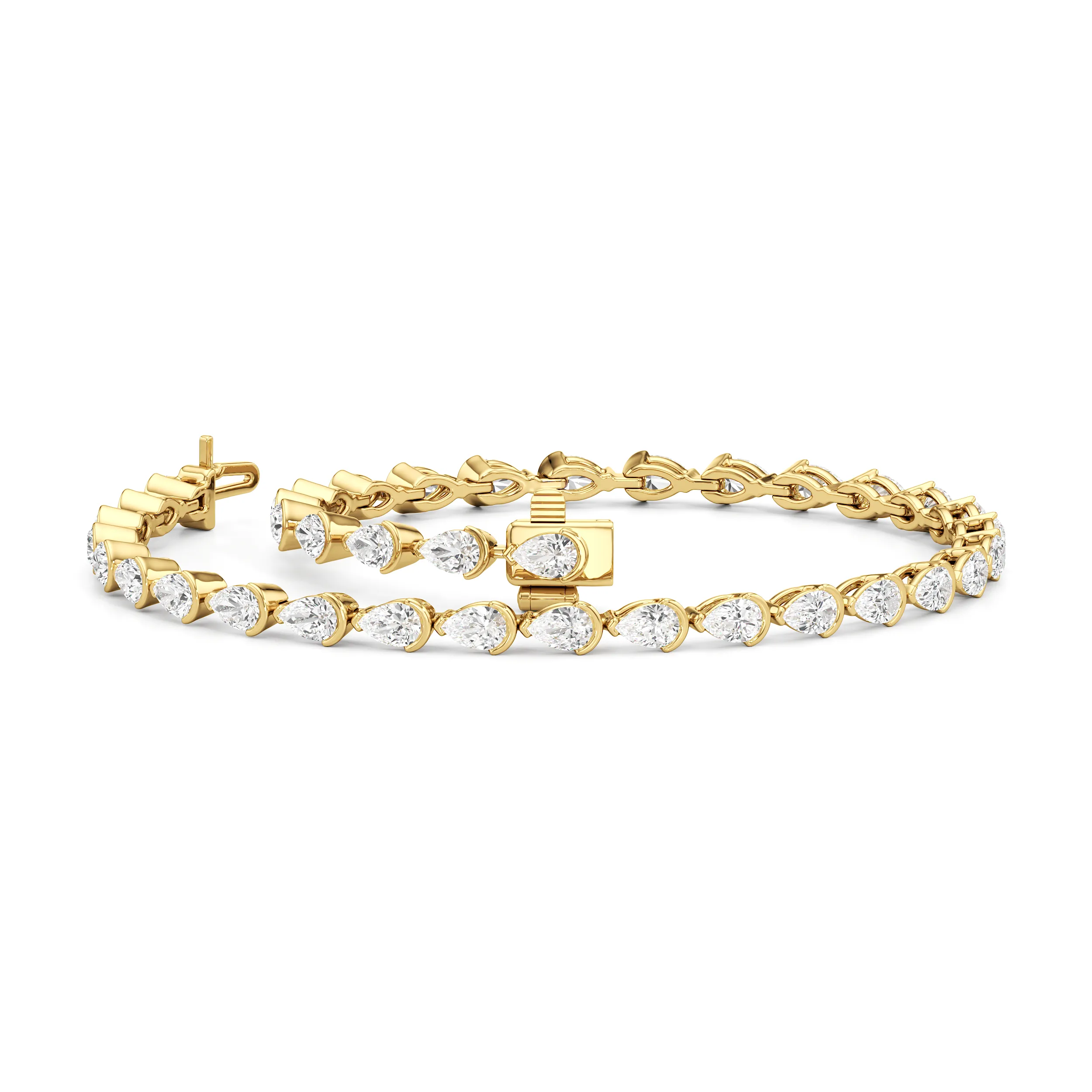 Trailing Pear Tennis Bracelet