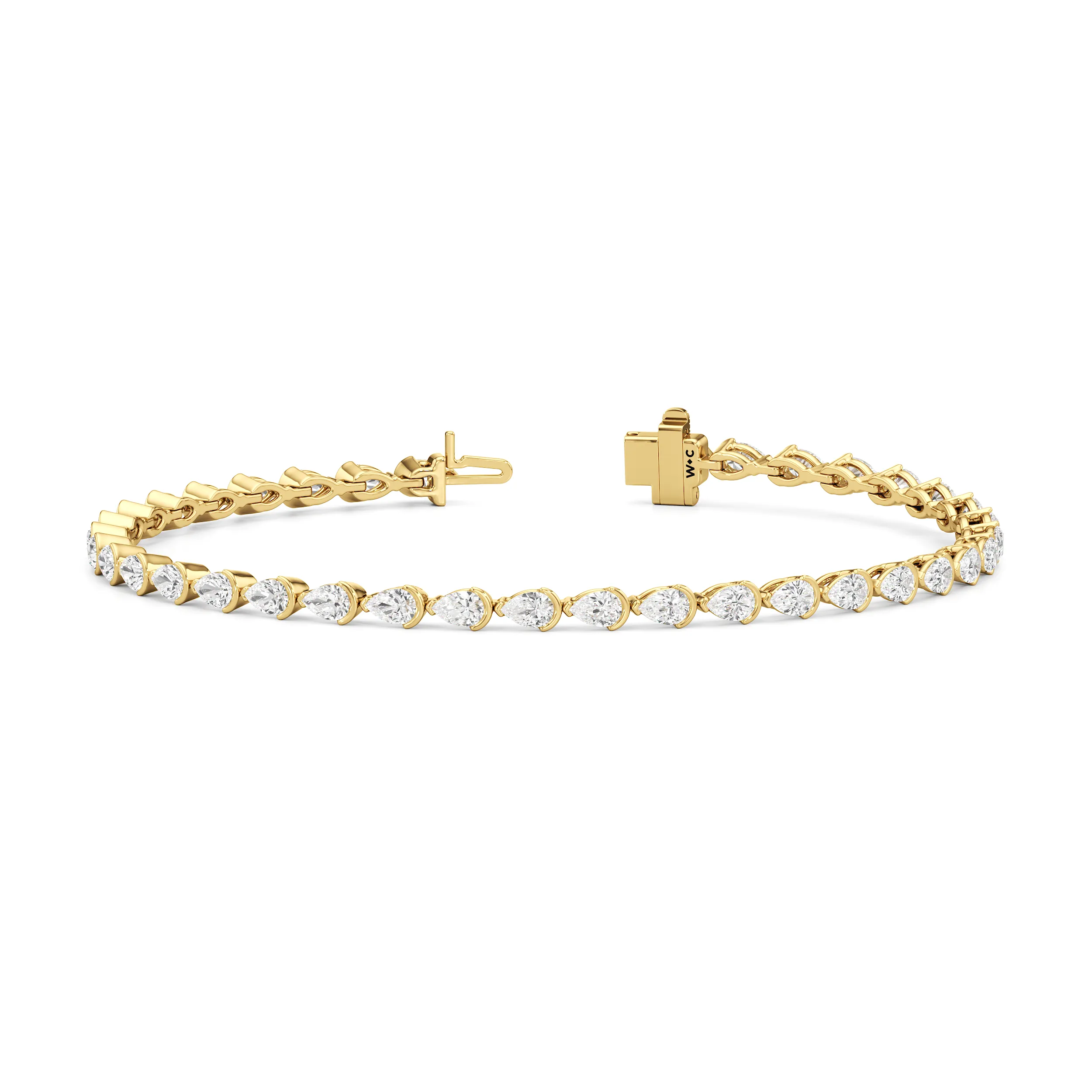 Trailing Pear Tennis Bracelet