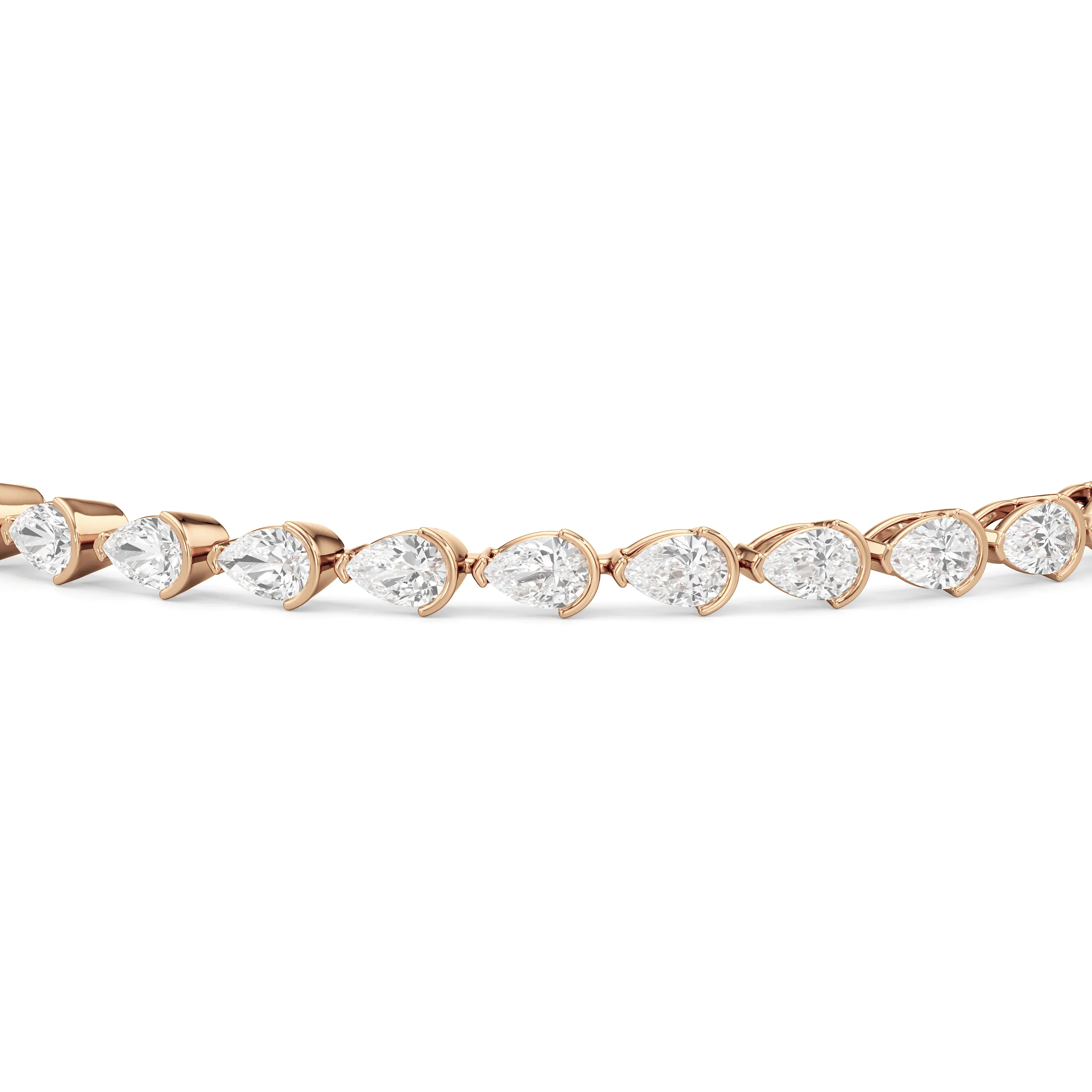 Trailing Pear Tennis Bracelet