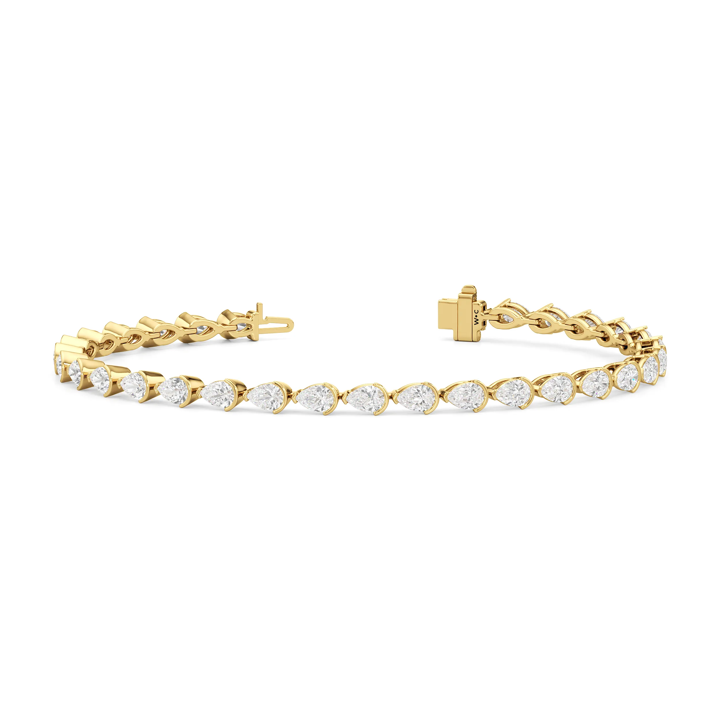 Trailing Pear Tennis Bracelet