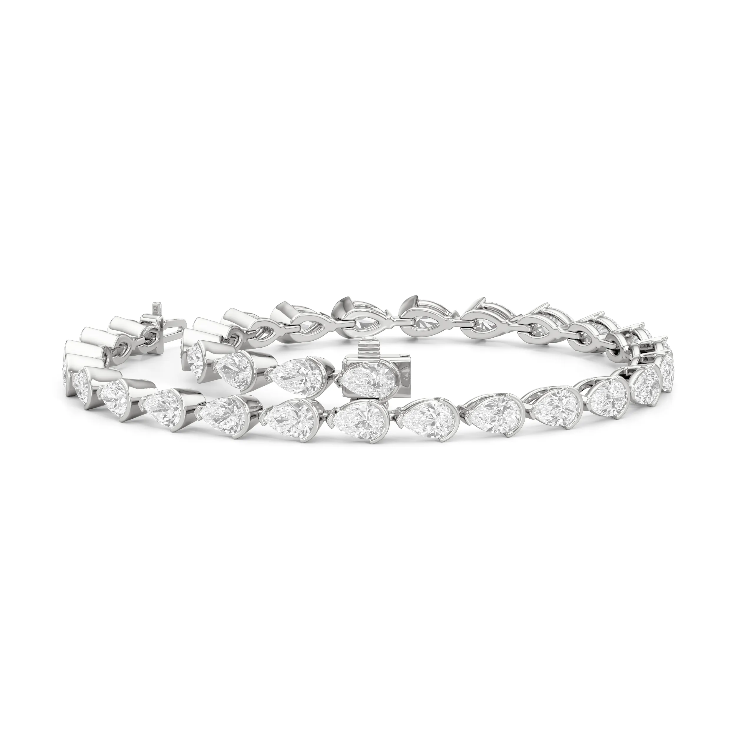 Trailing Pear Tennis Bracelet