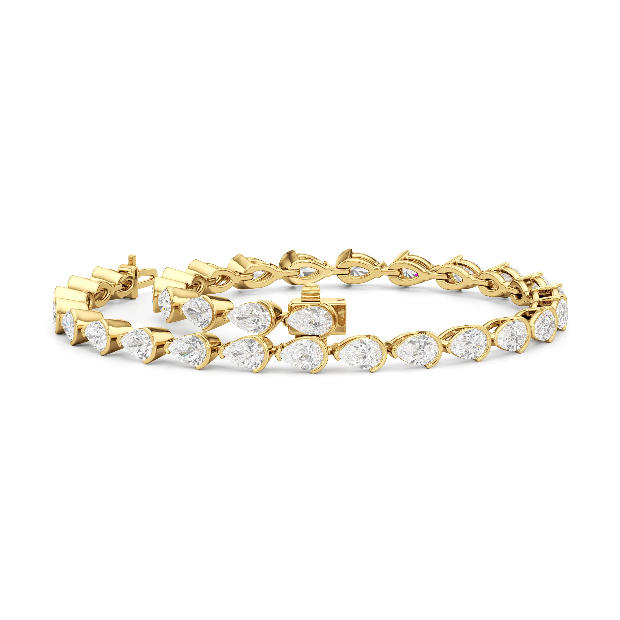 Trailing Pear Tennis Bracelet