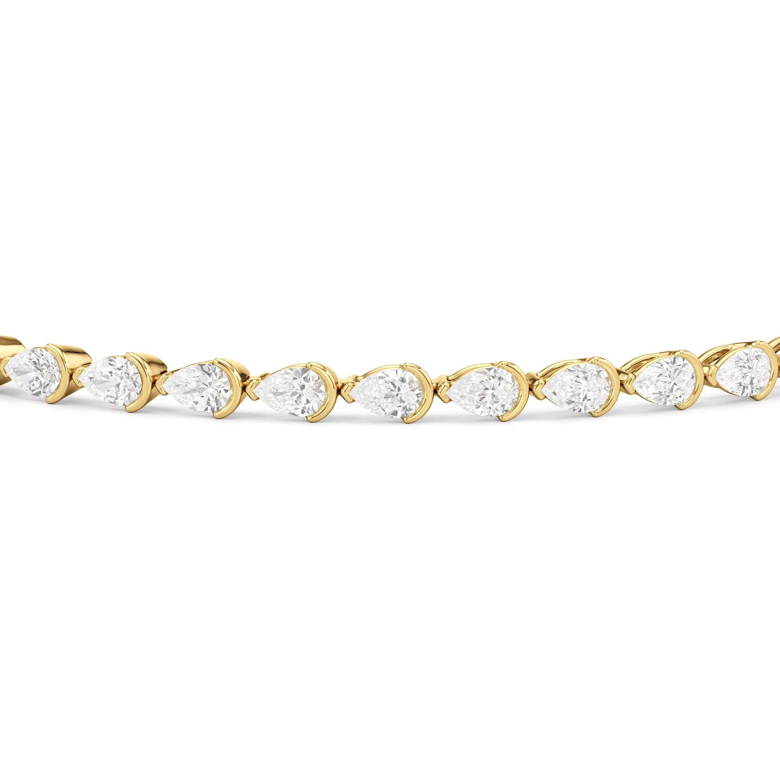 Trailing Pear Tennis Bracelet