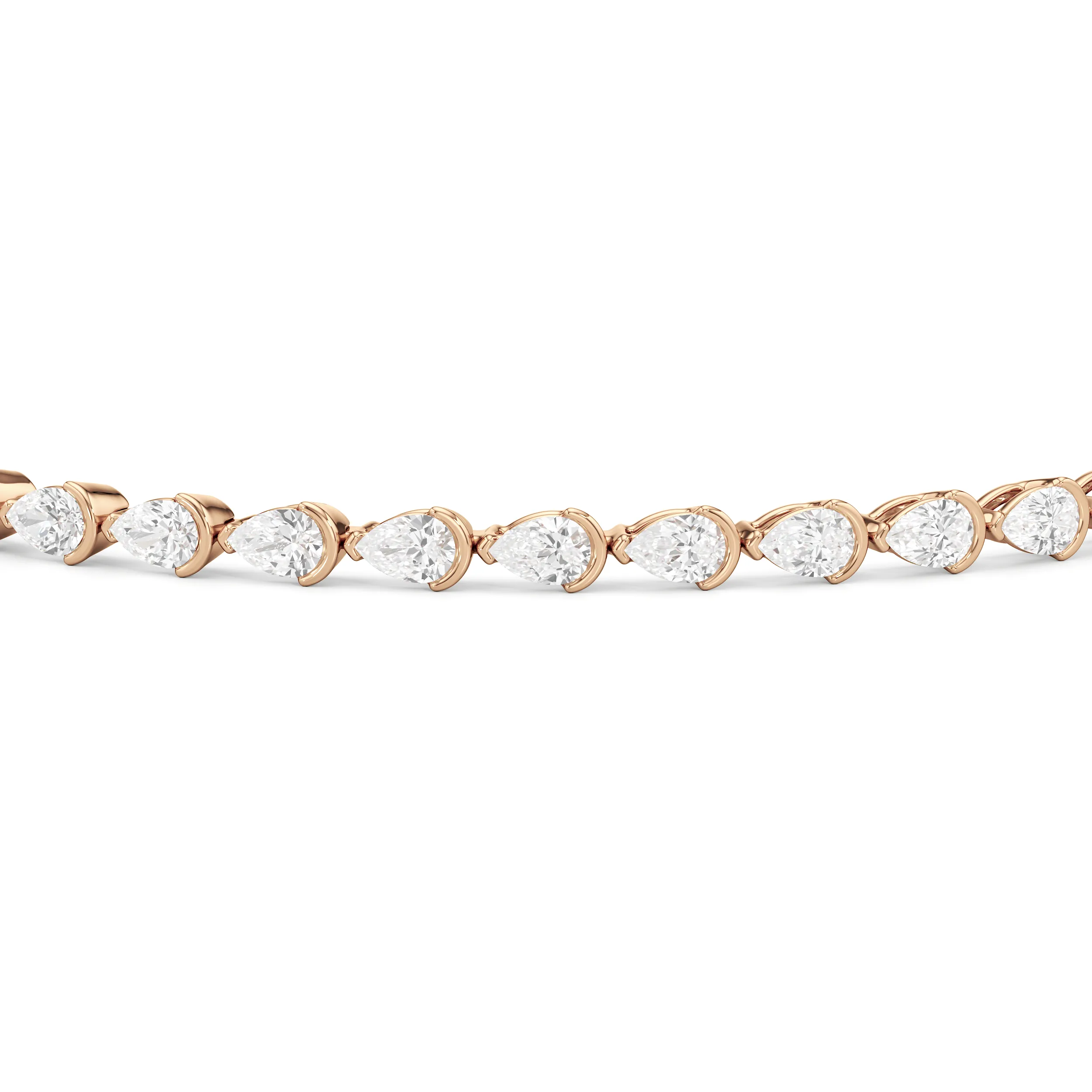 Trailing Pear Tennis Bracelet
