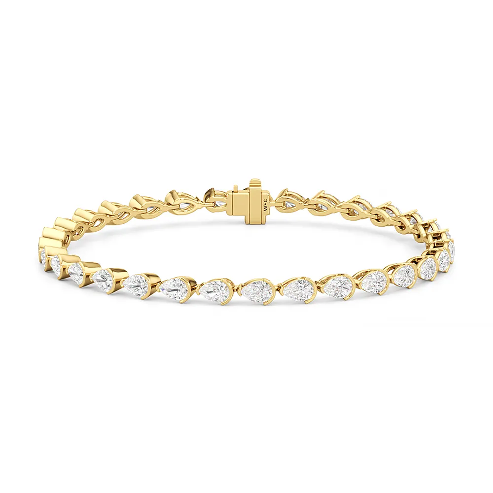 Trailing Pear Tennis Bracelet
