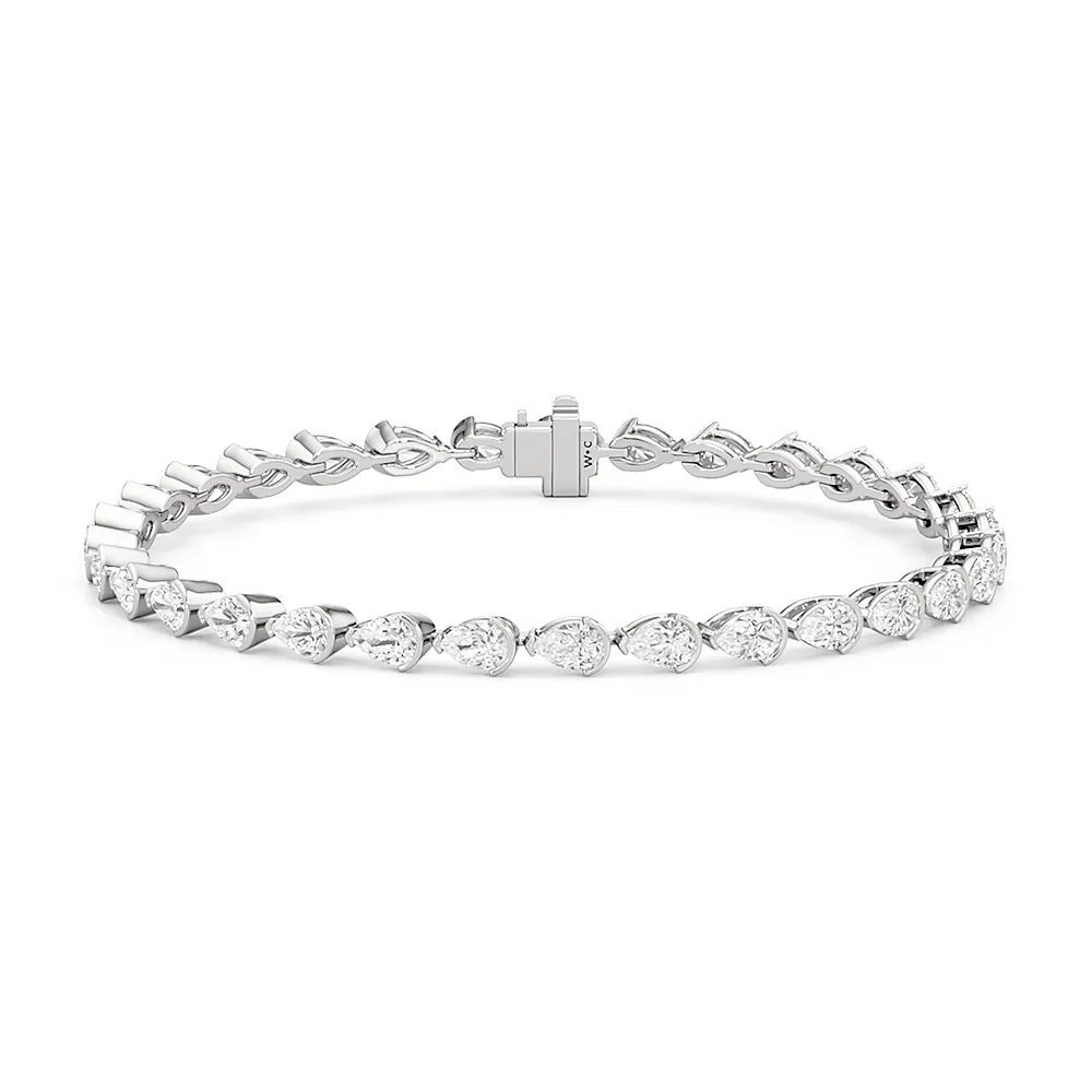 Trailing Pear Tennis Bracelet