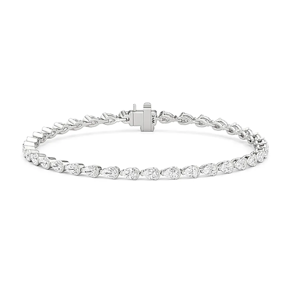 Trailing Pear Tennis Bracelet