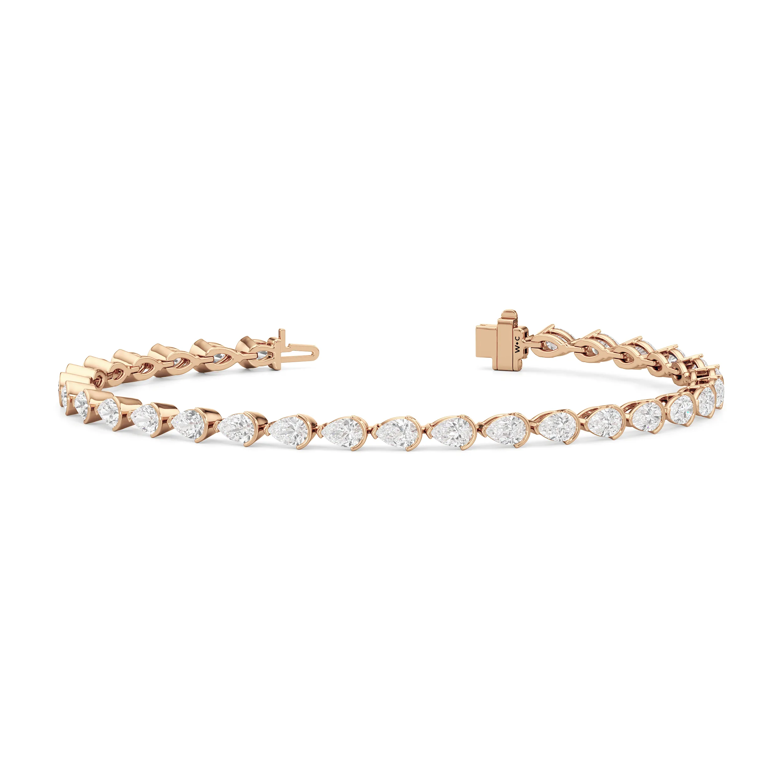 Trailing Pear Tennis Bracelet