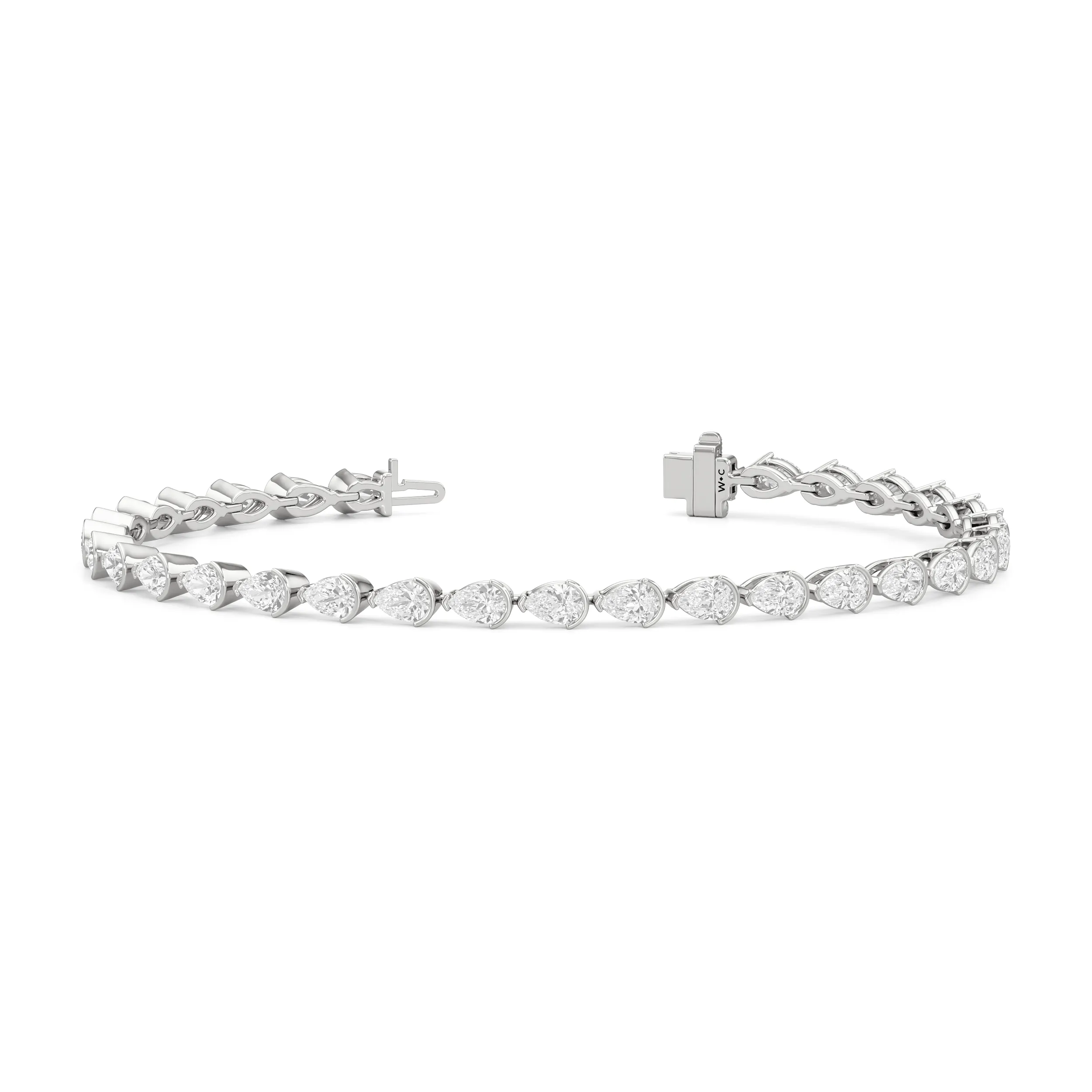 Trailing Pear Tennis Bracelet