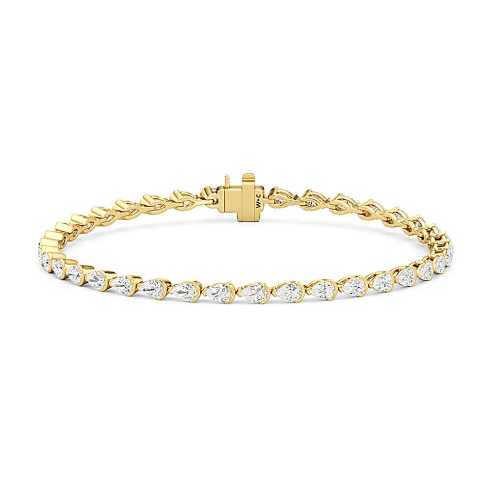 Trailing Pear Tennis Bracelet