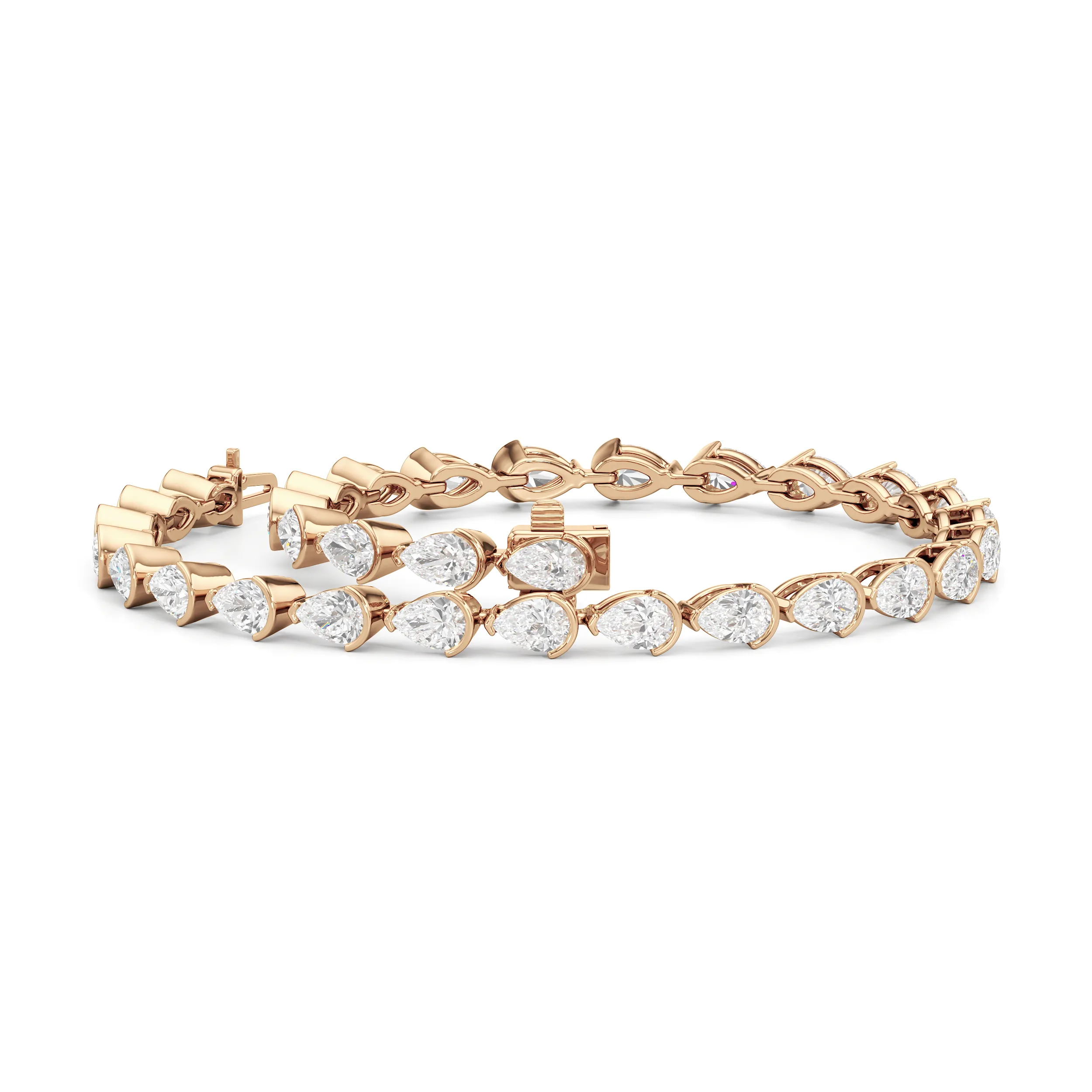 Trailing Pear Tennis Bracelet