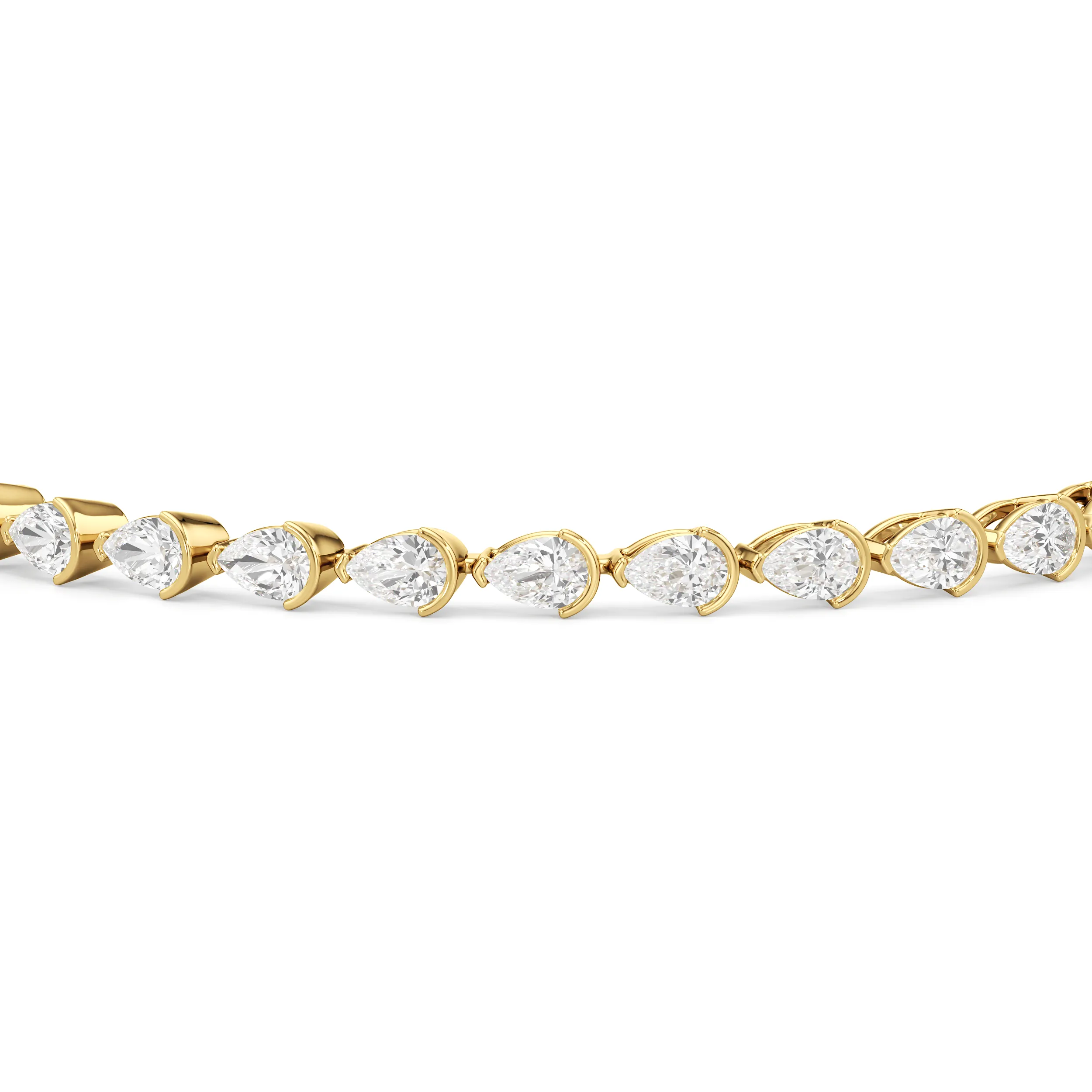 Trailing Pear Tennis Bracelet
