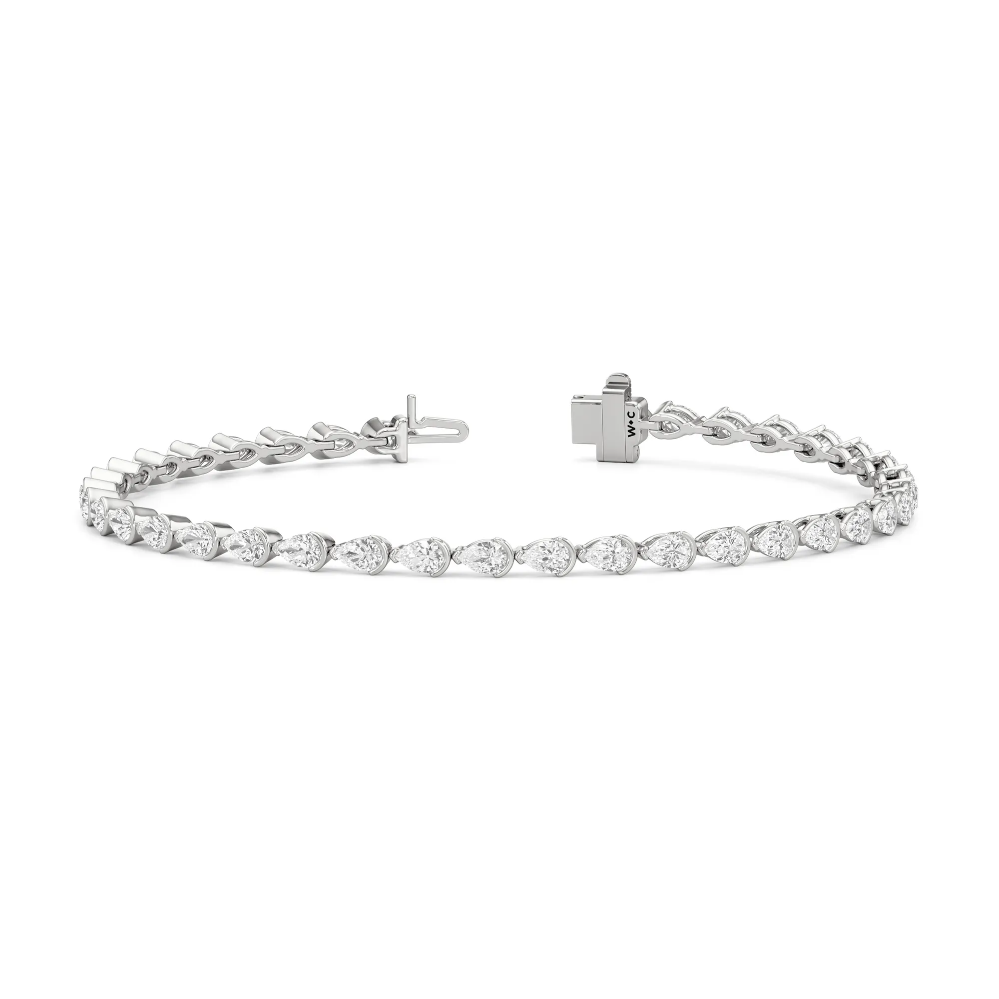 Trailing Pear Tennis Bracelet