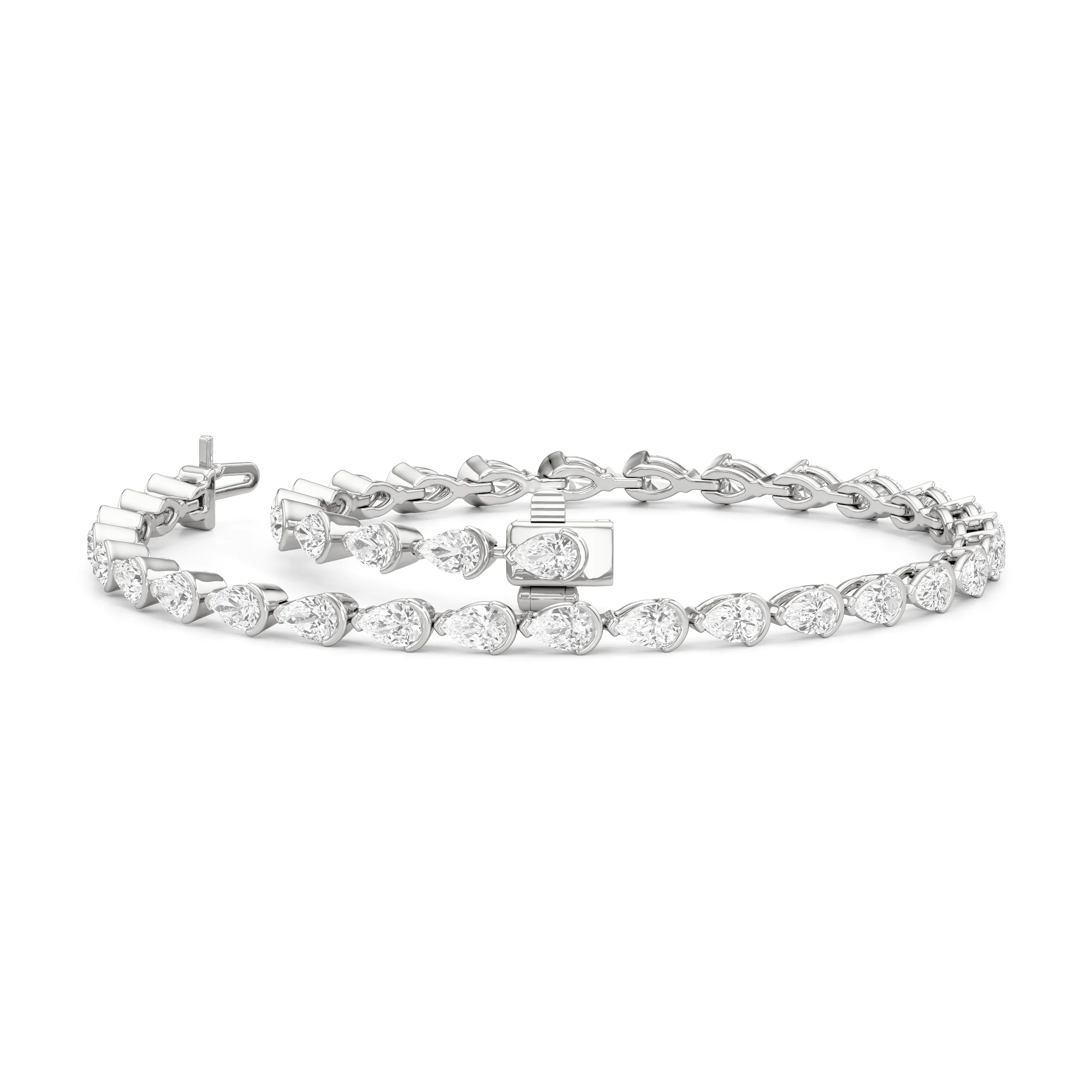 Trailing Pear Tennis Bracelet