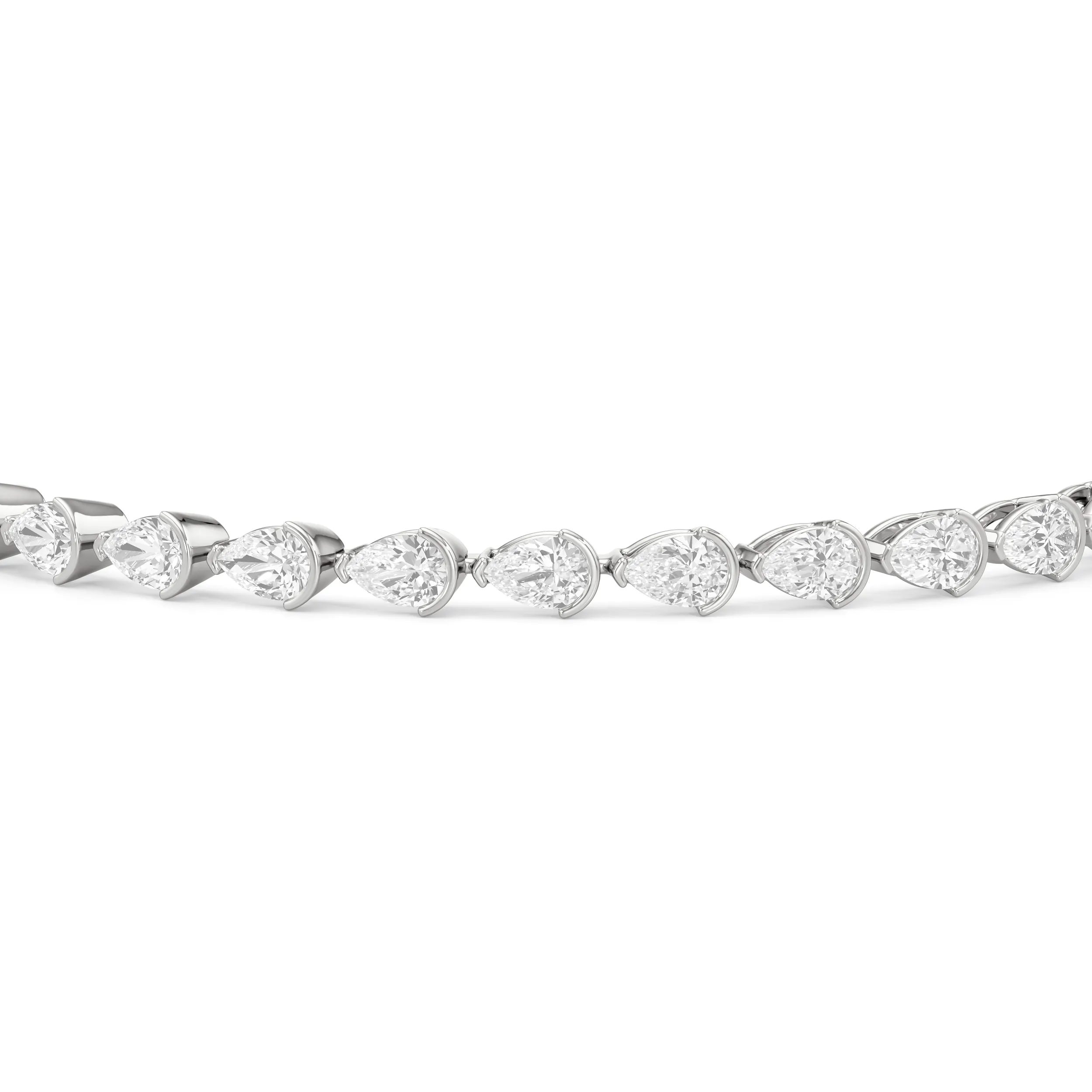 Trailing Pear Tennis Bracelet