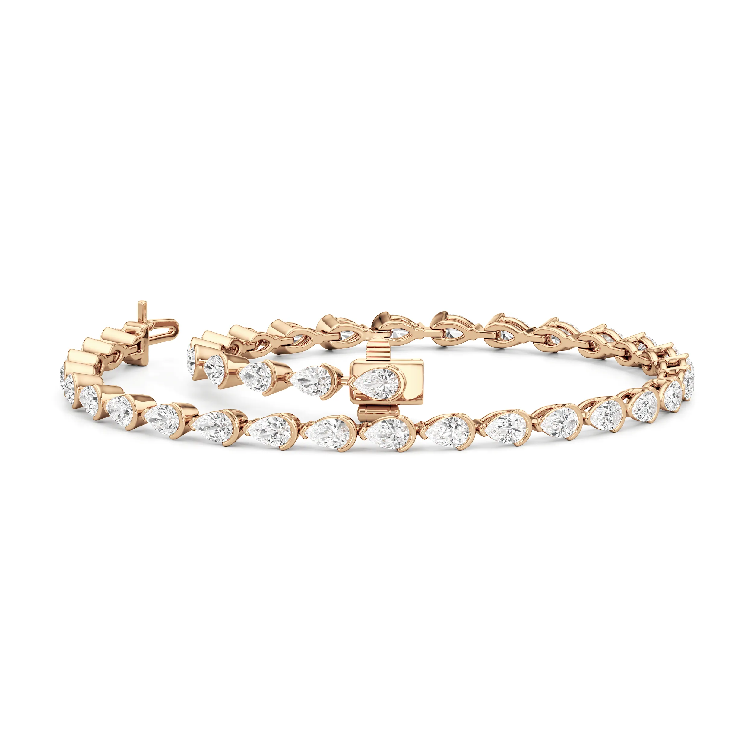 Trailing Pear Tennis Bracelet