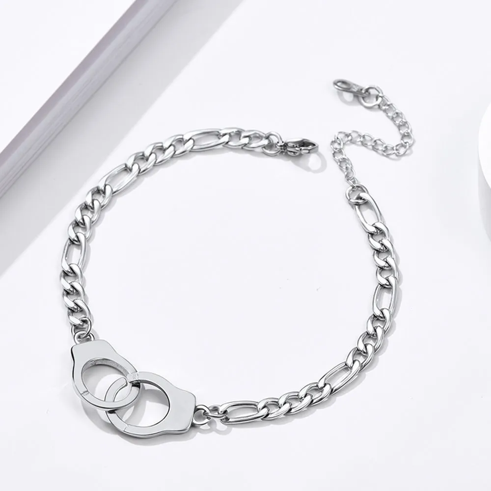 Trendy Handcuffs Design Chain Ankle Bracelet For Women