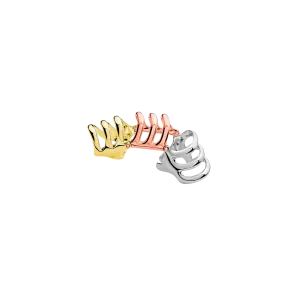 Tri Tone Waterfall Armour Ring