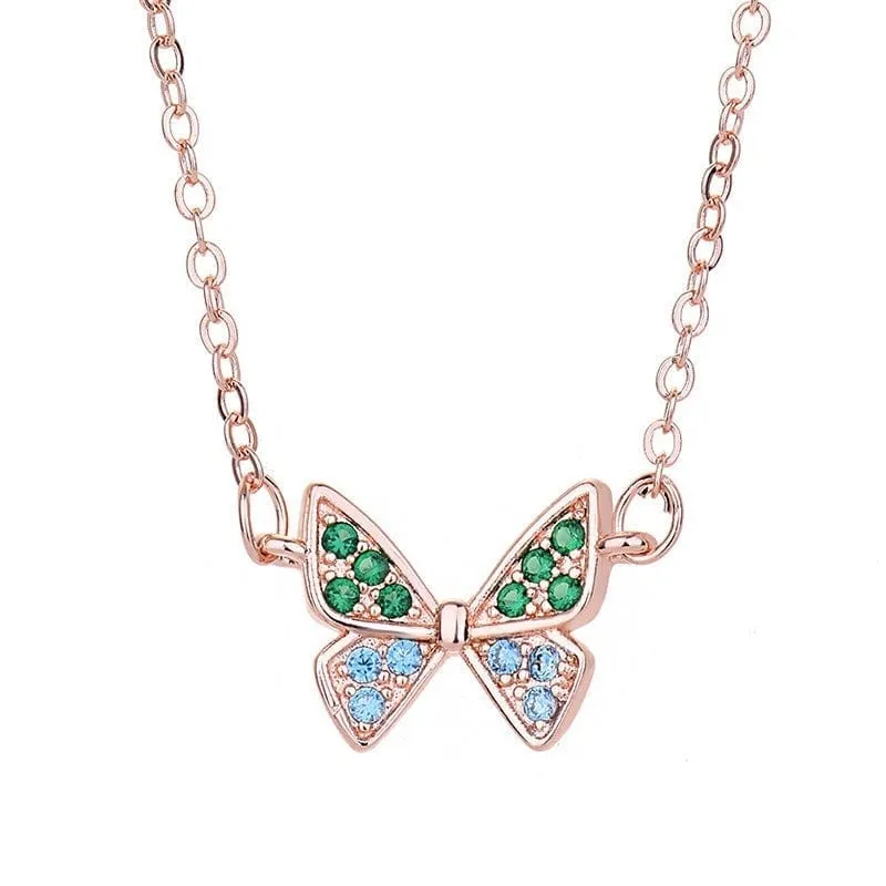 Valentine Butterfly Necklace Romantic Chic Necklace Valentine's Day Gifts for Her