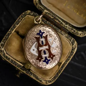Victorian Enamel AEI Locket