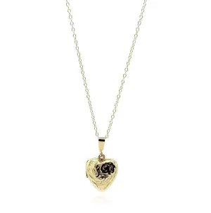 Vintage 1950s 9ct Gold tiny Heart Locket Necklace