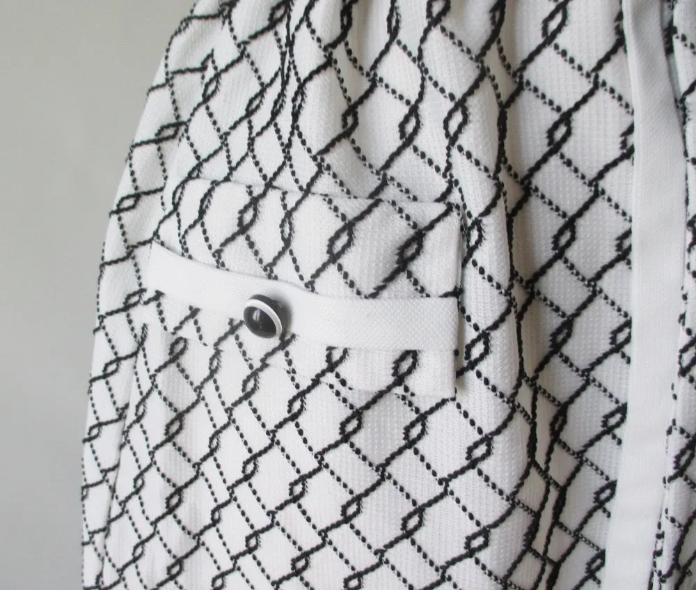 Vintage 60's Black & White Belted Shift Dress M
