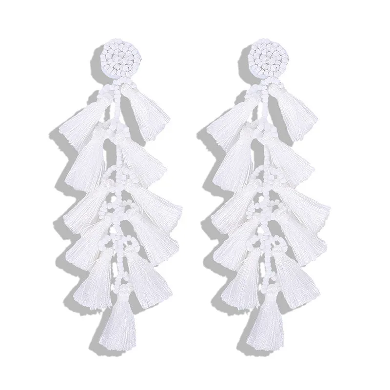 Wholesale Boho Resort Style Colorful Rice Bead Earrings