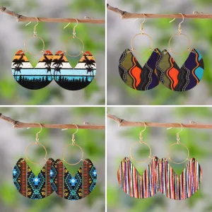 Wholesale Boho Wooden Earrings